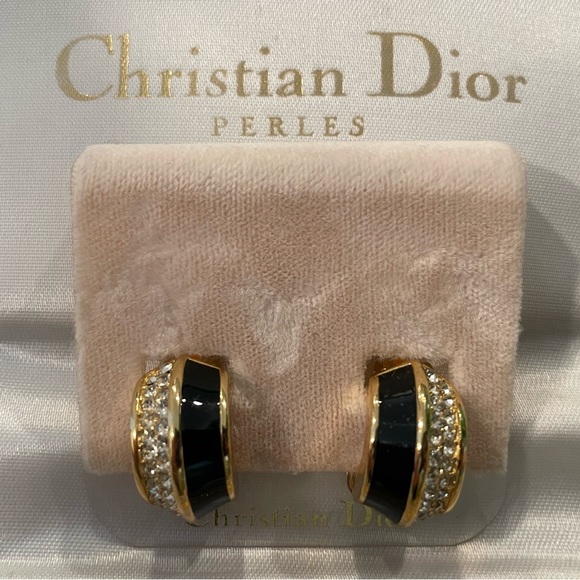 Christian Dior Vintage Art Deco 90s Earrings